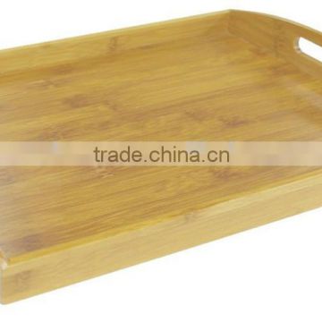 100% natural bamboo Home Basics Serving Tray with handle