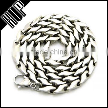 Mens Bullet Link 316L Stainless Steel Hip Hop Chain Necklace
