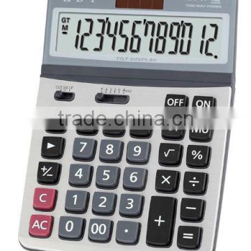 12 digits calculate desktop calculator with adjustable angle display KT-9V