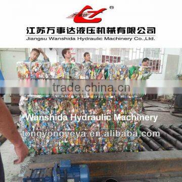 Horizontal Plastic PET Bottles Baler Machine with Manual Belting