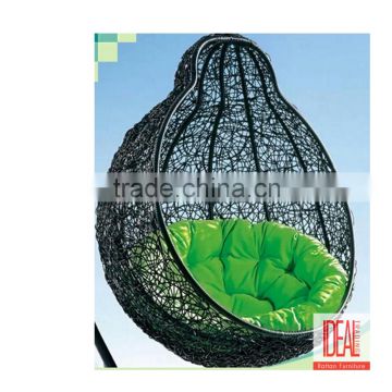 Outdoor swing hanging chair / hanging egg chair / rattan hanging chair for adults