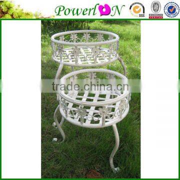 Cheap Price Unique Design Vintage Antique Wrough Iron S/2 Round Flower Pot For Garden Home Patio I23M TS05 X00 PL08-4917