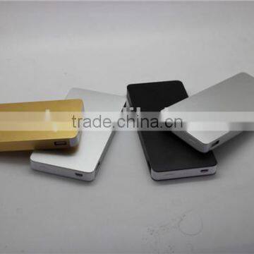Phone shaped Aliuminum external battery phone charger 6000mah,portable metal phone battery