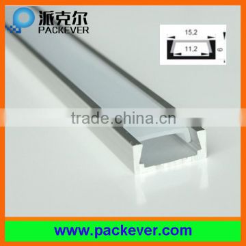 2015 hot sale flat 15*6mm silver white U shape SMD 5050 led strip aluminum profile