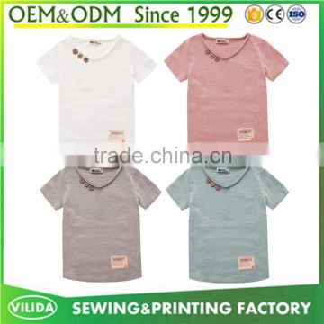 Custom New Design Children's T Shirt Wholesale Kid's Blank T Shirt