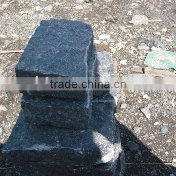 black granite cube stone