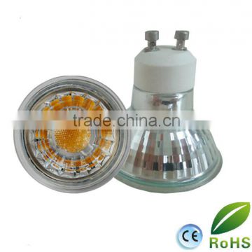 with CE RoHS certificate GU10 cob glass led lamp 5W led spotlight