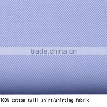 newest cotton twill shirt fabric for men's shirt in China manufacturers