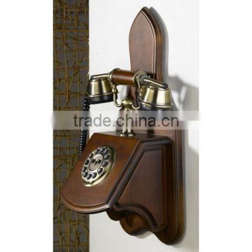 Antique Wooden Decorative Wall Telephones, Wood Wall Telephone