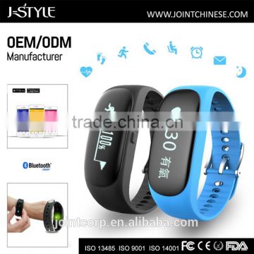 J-Style remote controlled bluetooth bracelet Health sport activity tracker wtih LED lgiht for IOS & Android