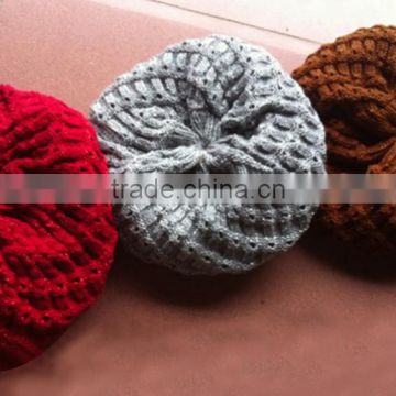Fashion knit wool HAT for winter -100% handmade with eco-friendly