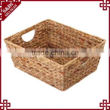 Sundires or clothes used rectangle shape natural straw handmade basket