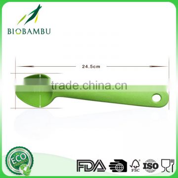 Green disposable degradable bamboo fiber spoon