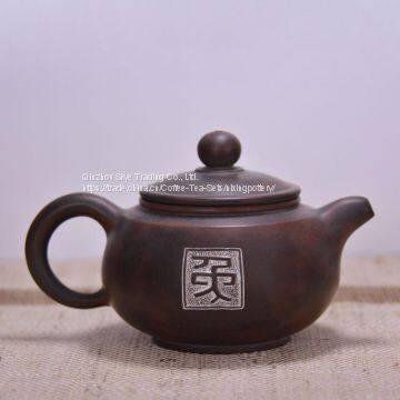 China Pure Hand Engraving Rabbit Clay Tea Pot Coffee Pot