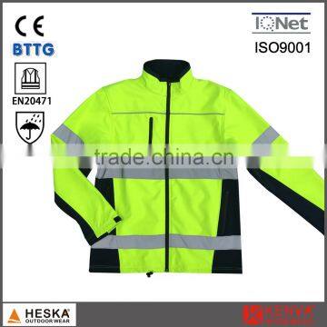 Men hi-vis jacket safety high visibility welding jacket with EN20471 EN343