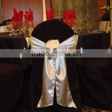 Satin chair covers, polyester chair covers