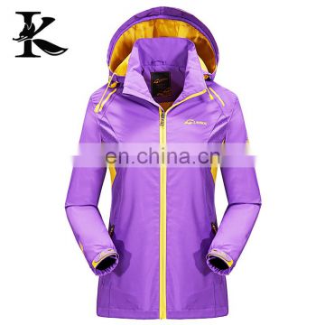 New Hooded 100% Polyester Light Weight Waterproof Jacket