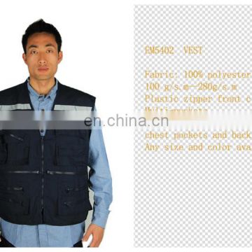 OEM Highest quality Multi Pocket sleeveless vest jacket