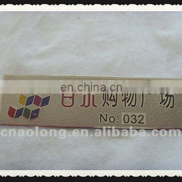 OEM order and manufacturer directly sale custom logo zinc alloy name tag,nameplate,metal staff name badges