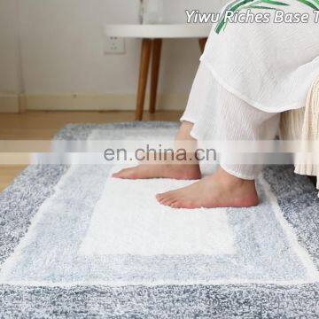 Wholesale microfiber fabric living room area mat soft  non-slip cheap floor mat