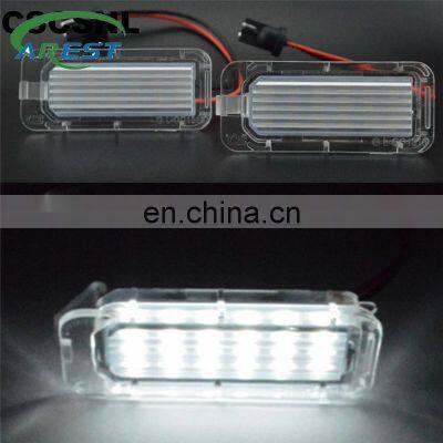 Carest 2pcs White Canbus 12v LED Number License Plate Light Lamp for Focus 5D/Fiesta/Mondeo MK4/C-Max MK2/S-Max/Kuga/Galaxy