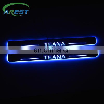 Acrylic LED Door Scuff Plate Sill Streamed Light For Nissan Teana Car Interior Sticker Accessories