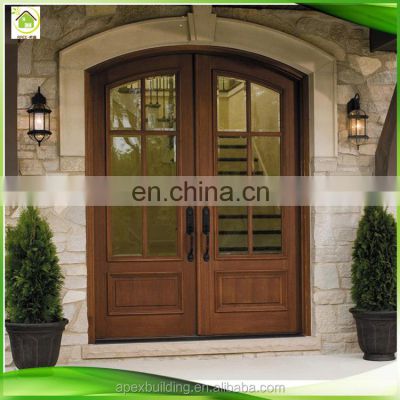 villa front entrance installing exterior wood design arched doors for home
