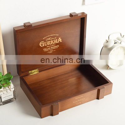Custom made vintage wooden box packing box large capacity cigar Humidors gift box wooden products custom-made