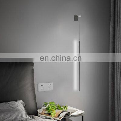 New Design Indoor Decoration Black Bedroom Living Room Aluminum Acrylic Modern LED Wall Light