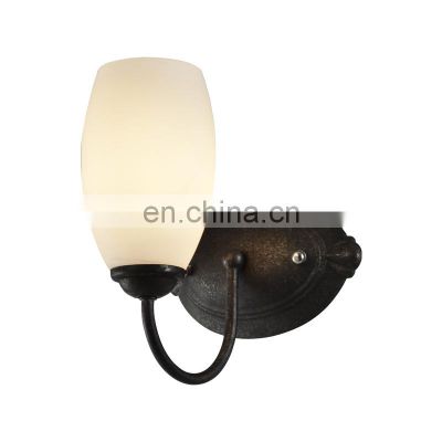 HUAYI High Quality Modern Indoor Wall Sconce Light Iron Antique Rustic Wall Lamp Bedroom Indoor Led Wall Light For Hotel Bedroom