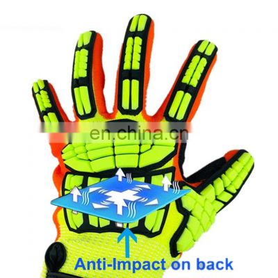 Nitrile Cut Resistant TPR High Impact Mechanic Safety Gloves