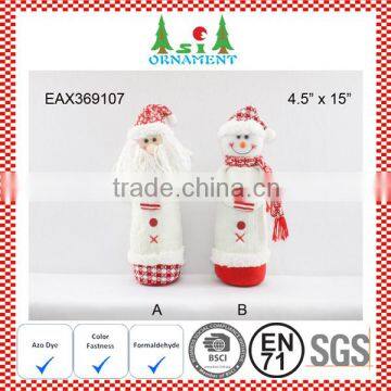 Red and white classic plush christmas standing decoration