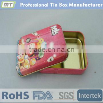 rectangular two piece colorful cigarette package tin