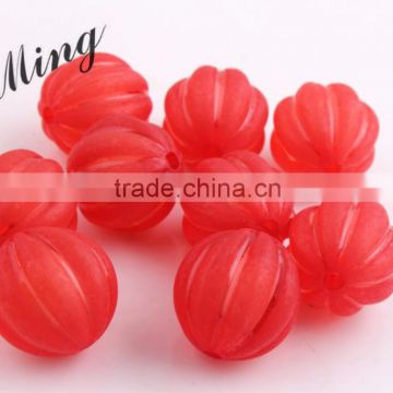 Christmas Red Color Chunky Acrylic Watermelon Plastic Frost Beads in Beads Wholesales Jewerly Fashion
