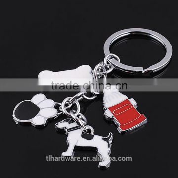 lovely dog bone sole feeding-bottle keychain keyring in lot fashion key chain set a string of bag charm pendant trinket gift