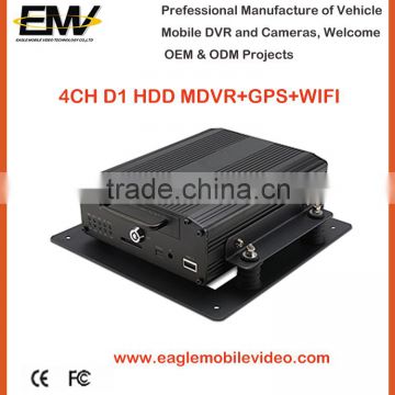 4 CH D1 HDD Mobile DVR with WIFI GPS G-Sensor 2016