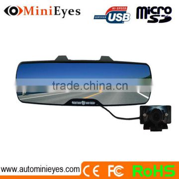 2.7 inch car driving recorder and rearview mirror hd 720p car dvr recorder camere