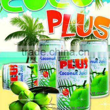 Coconut Juice with Pulp Tin can 330ml