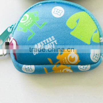 Customized Magetic neoprene coin bag for girls Colorful and pretty bag for coin