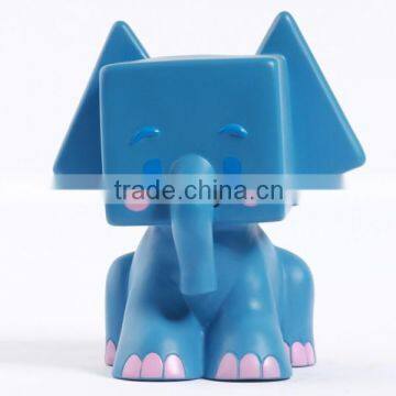 Cute bule cartoon Elephant shape kids plastic money box,Customized animal shape kids plastic money box China Manufacturer