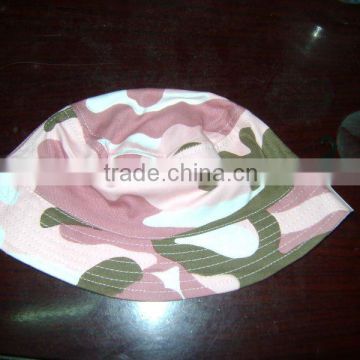 cheap 100% cotton twill embroidery camouflage bucket hat