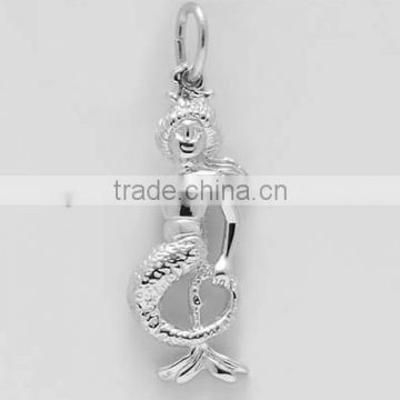 3D mermaid charms and pendants zinc alloy charms for bracelet