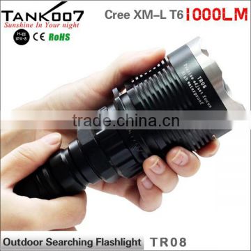 TANK007 br30 led 1000 lumens rechargeable torch light xml t6 flashlight