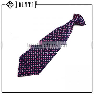 fashion design high quality clip-on coral colored tie