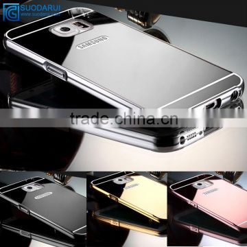 High quality aluminum metal mirror case for samsung galaxy A510 mirror back cover case