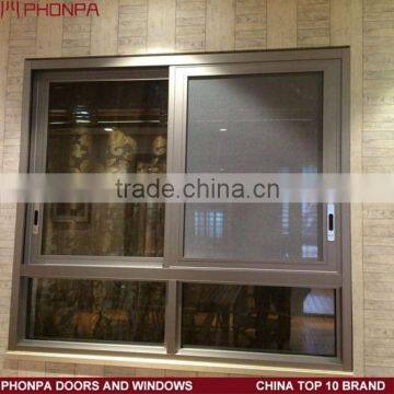 High quality champagne color sliding window,aluminum alloy window supplier