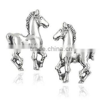 Vintage Sterling Silver Tiny Stud Horse Earring,925 Silver Horse Earring,