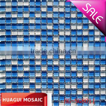glossy mix color glass swimming pool mosaic tile