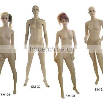 lifelike skin female mannequin with make-up face