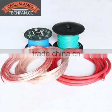 Red 6AWG transparent car battery power cable PVC insulation car cable